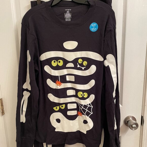 Carter's Adult Glow in the Dark Skeleton Lounge 2-pc Outfit Size Large NWT - Picture 1 of 5